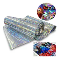 Comprar Vinilo Autoadhesivo Holográfico Sublimable Crystal Sticker Color Plateado
