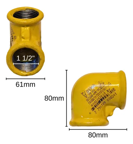 Codo 1 1/2 Hh Epoxi Gas Dema