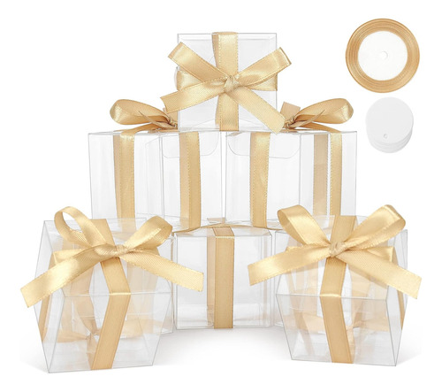 Cotopher 60 Cajas Transparentes Para Regalos, Cajas De Regal