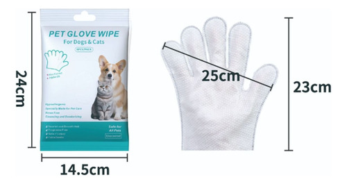 Guantes Mágicos Para Bañar Cuidado Mascotas Silicón 2 Pzas Blanco