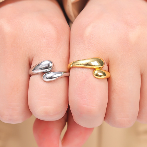 Anillo Ajustable Unisex En Forma De U Para Pareja, Anillo Ov