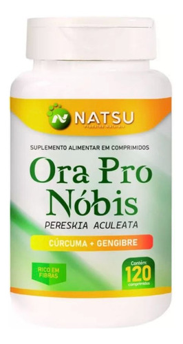 Ora Pro Nóbis + Açafrão + Gengibre 630mg - 120 Comprimidos