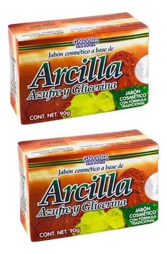 Gn+ Vida - Pack Con 2 Piezas Jabon Corporal De Arcilla