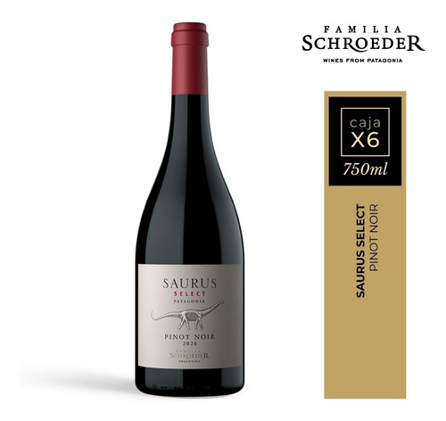 Vino Saurus Select Pinot Noir Caja X6 Unidades