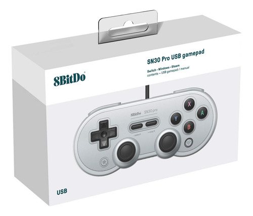 Gamepad Sn30 Pro De 8 Bits Con Cable Usb Para Switch, Window