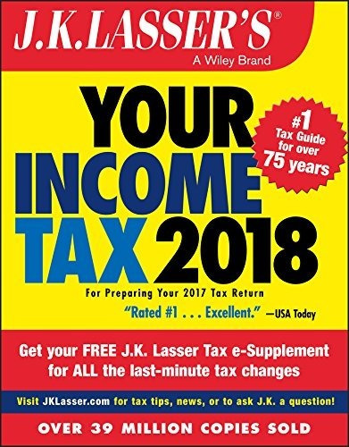 Book : J.k. Lassers Your Income Tax 2018 For Preparing Your