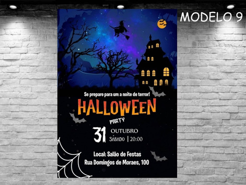 Arte Digital - Festa Halloween Diversos Modelos Infantil