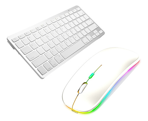 Pack Teclado Inalambrico Bluetooth + Mouse Bluetooth Led Usb