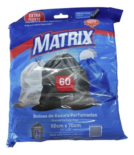 Bolsa De Basura Aromáticas Matrix 60x70cm 15 Gal Paq. 60und