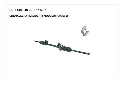 Cremallera Direccion Mecanica Renault 11 Mod 87 Al 96 11307