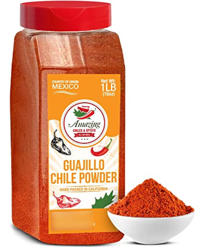 Condimento Mexicano  Guajillo Chile En Polvo Molido 1lb (16o