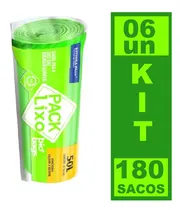 Comprar Kit 6 Saco Lixo Biodegradáveis 50l 180 Sacos 63x810cm