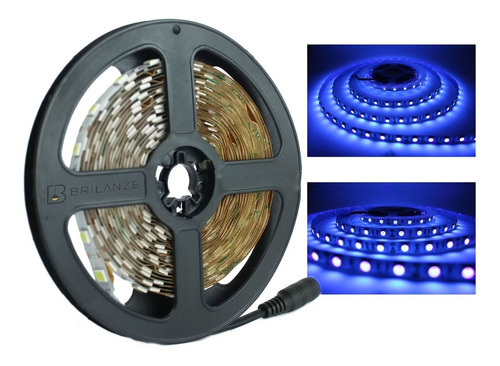 Fita Led 5050 Luz Negra Ultravioleta Ip20 60leds/m 5m 12v P4 Cor da luz Luz-negra-ultravioleta