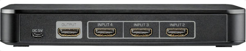 Rocketfish Caja Hdmi Switch Con 4 Puertos 4k Ultra Hd/hdr