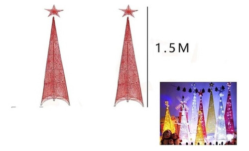 Arboles De Navidad Triangular Adornos Navideños Arbol 1.5m