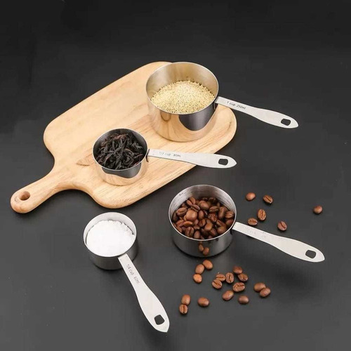 Hx Set 4 Cucharas Medidora Reposteria Acero Inoxidable