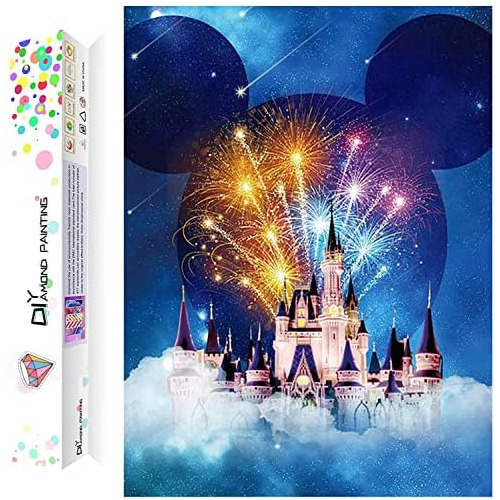 Castillo Disney De Pintura De Diamantes 5d Diy Kits Adu...