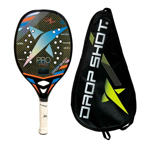 Raquete De Beach Tennis Power 3.0 Carbono 3k Drop Shot 2023 Cor Preto e Laranja
