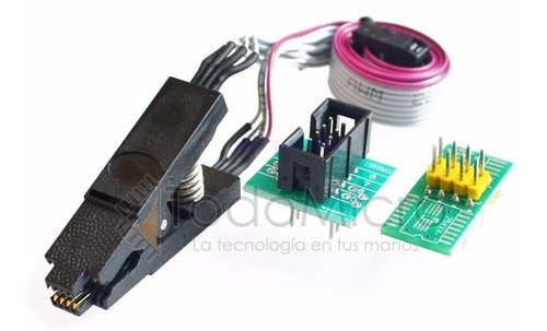 Imagen 6 de 10 de Programador Usb Ch341a + Adapt. Soic8 200mi + Cable + Pinza