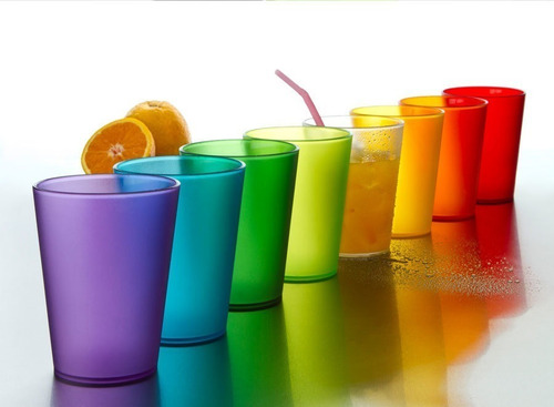 Vaso Acrilico Irrompible En Colores Traslúcidos Practi-k Verde Claro