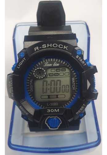 Reloj Digital Deportivo Luz Azul Alarma Niños Cronometro