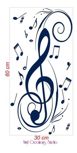 Sticker Decorativo Notas Musicales Para Niños Negocio Hogar