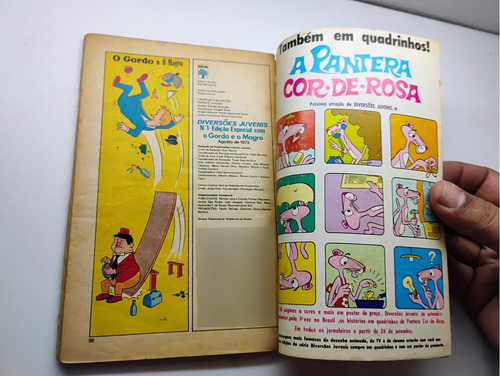 Gibi Hq O Gordo E O Magro N° 1 ( Diversões Juvenis) Editora Abril Raro De 1973 (Usado)