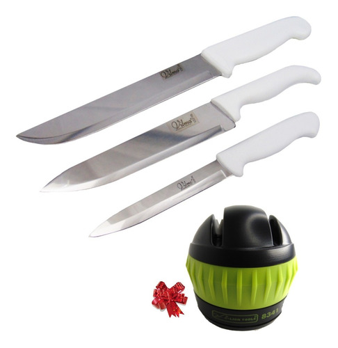 Cuchillos Para Cocina Juego De Acero Inoxidable Con Afilador