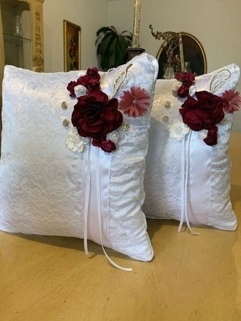 Set Dos Cojines Para Boda 