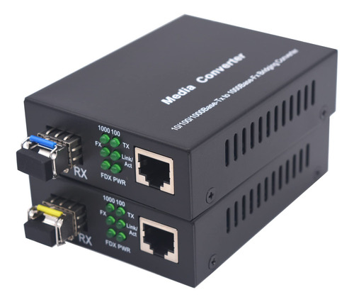 Convertidores De Medios De Fibra Lc De Modo Único Gigabit -