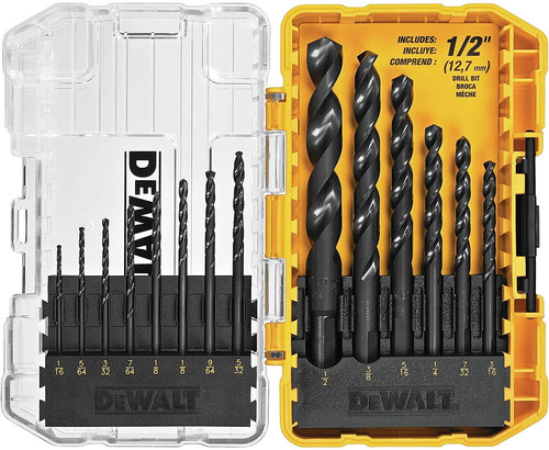 Dewalt Dwa1184 Juego De Brocas Helicoidales (acero Rápido,