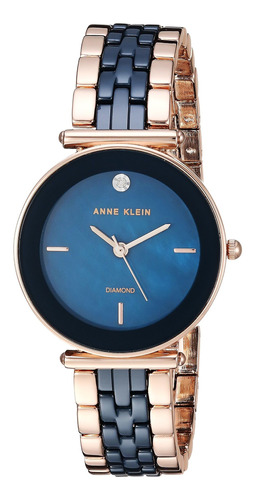 Reloj Mujer Anne Klein Ak-3158nvrg Cuarzo Pulso Azul En