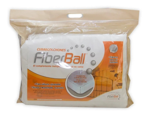 Cubre Colchon Protector Ajustable Fiber Ball 130x190 