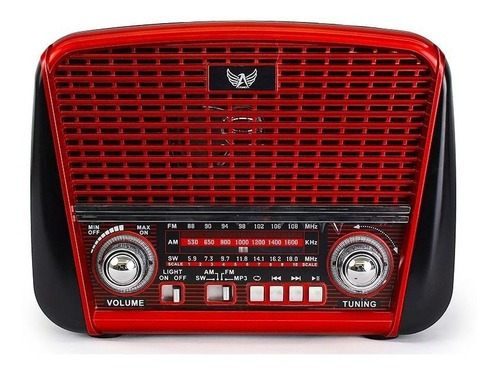 Radio Retro Portátil Clássico Am/fm/sw Entrada Usb