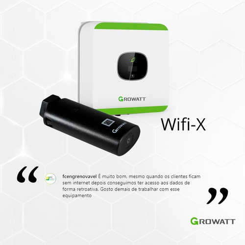Inversor de frequência Growatt MIC3000TL-X 3KW entrada monofásica 14.3A 3000hp