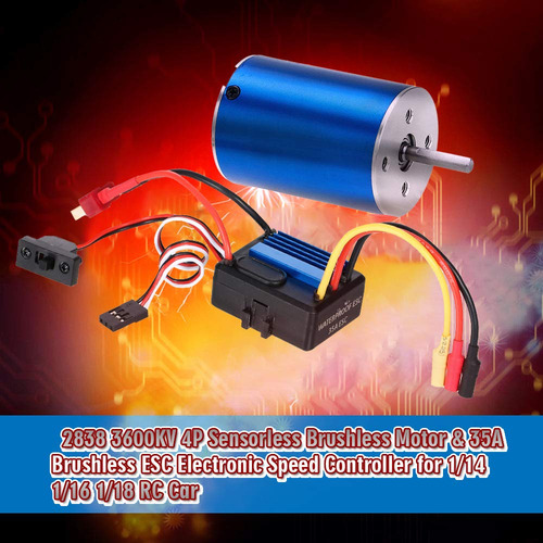 Goolrc 2838 3600kv 4p Motor Sin Escobillas Sin Sensor Y Cont