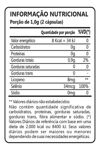 3 Un Licopeno + Selênio Anti Ox 500mg 60 Cáps Loja Maxinutri Sabor Sem Sabor