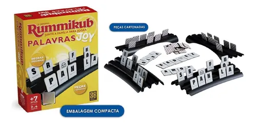 Jogo De Tabuleiro Rummikub Joy Palavras - Grow