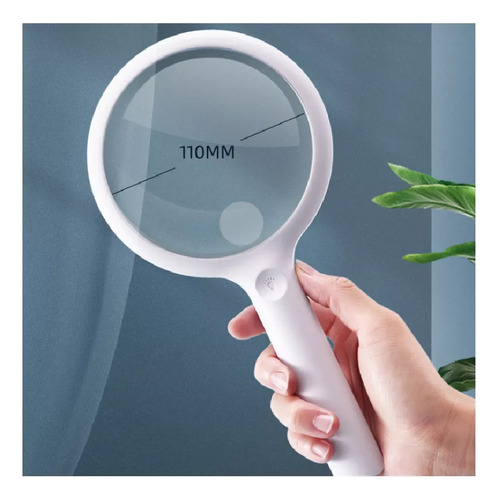 Lupa De Mano, Lupa Grande De Vidrio Óptico 3x De 100 Mm