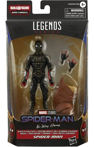 Marvel Legends Spider-man Traje Negro Dorado Spiderman