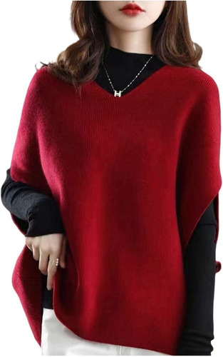 Suéter Suelto De Punto De Cachemira Otoño Invierno Mujer
