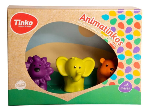 Animales De Goma Encastre Intercambiables Juego Tinko 8100