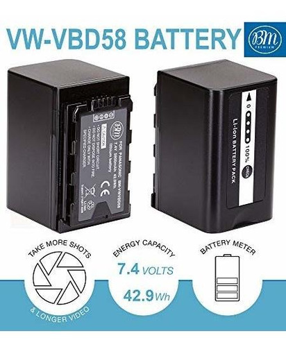 Vw Vbd Bateria Para Panasonic Ag Vbr Bgh Hc Cx Ux Ac Dvx