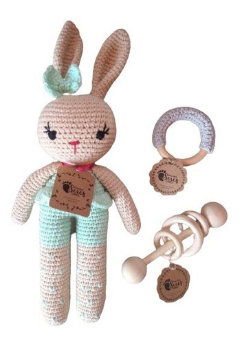 Combo Kit Set Baby Shower Nacimiento Bebes Crochet Hilo Eco