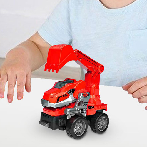 Juguetes Transformadores, Coches, Camiones Excavadora Roja