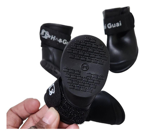 4 X 4 Uds. Zapatos Para Perros, Botas Protectoras Con Suela