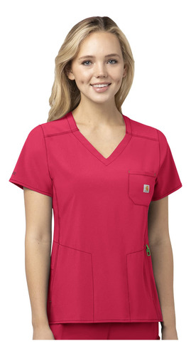 Camiseta Scrub Carhartt Force Modern Fit Para Mujer Con Bols