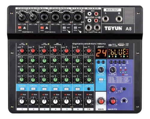 Console Teyun A8 de mistura 110V/220V