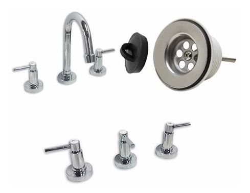 Combo Set Griferia Canilla Lavatorio Y Bidet Lever Oferta!!!