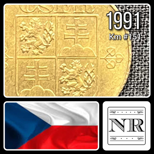 Checoslovaquia - 1 Koruna - Año 1991 - Km #151 - Escudo